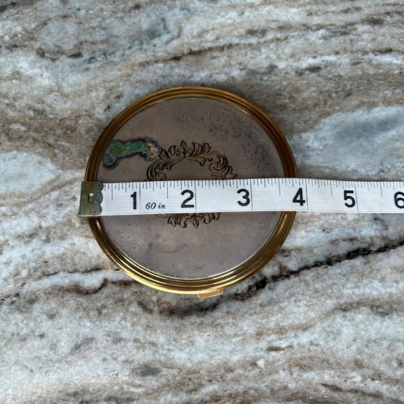 Vintage MCM Makeup Vanity Powder Compact Mirror Art Deco - Picture 5 of 5